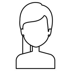 young woman shirtless character vector illustration design