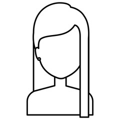 young woman shirtless character vector illustration design