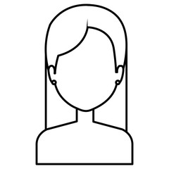 Obraz na płótnie Canvas young woman shirtless character vector illustration design