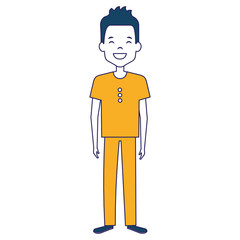 young and casual man avatar character vector illustration design