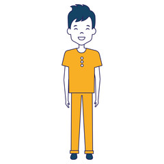 young and casual man avatar character vector illustration design