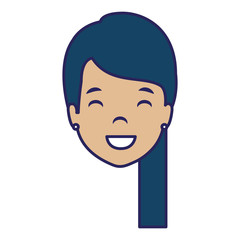 young head woman character vector illustration design