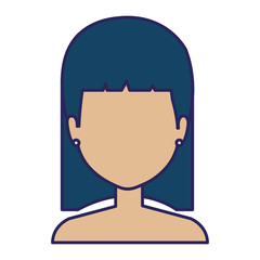 young woman shirtless character vector illustration design