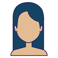 young woman shirtless character vector illustration design