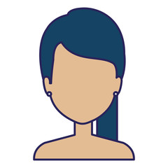 young woman shirtless character vector illustration design