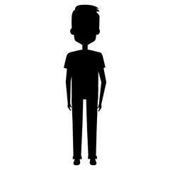 young and casual man avatar character vector illustration design