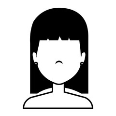 young woman shirtless character vector illustration design