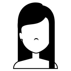 young woman shirtless character vector illustration design