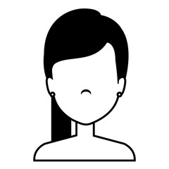 young woman shirtless character vector illustration design