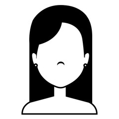 young woman shirtless character vector illustration design