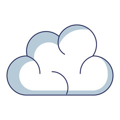 cloud silhouette isolated icon vector illustration design