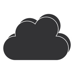 cloud silhouette isolated icon vector illustration design