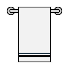 bathroom towel hanging icon vector illustration design