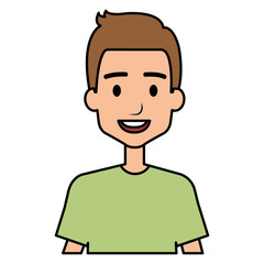 young and casual man avatar character vector illustration design