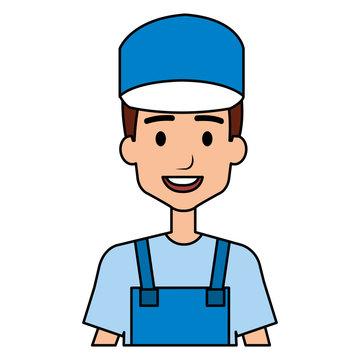 Plumber Worker Avatar Character Vector Illustration Design