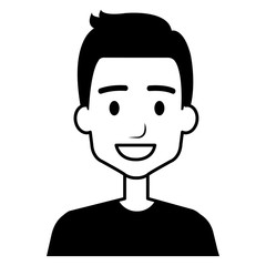 young and casual man avatar character vector illustration design