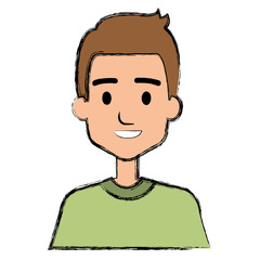 young and casual man avatar character vector illustration design