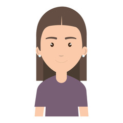 young and casual woman character vector illustration design