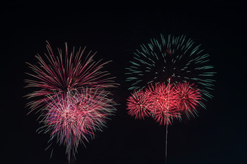Fototapeta premium Colorful fireworks display.