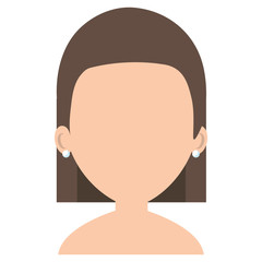 young woman shirtless character vector illustration design