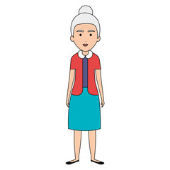 cute grandmother avatar character vector illustration design