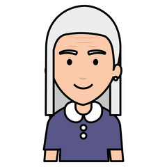 Fototapeta premium cute grandmother avatar character vector illustration design