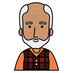 cute grandfather avatar character vector illustration design