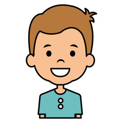 cute and little boy vector illustration design