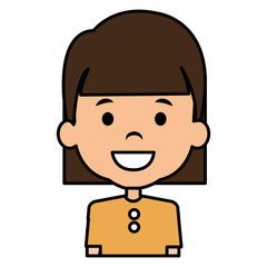 cute and little girl vector illustration design