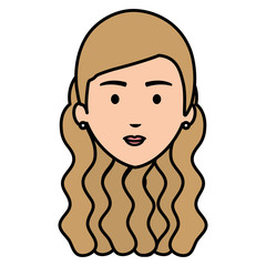 young head woman character vector illustration design