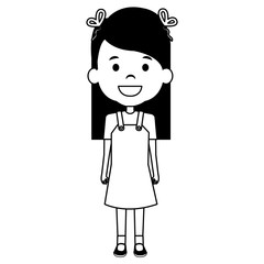 cute and little girl vector illustration design
