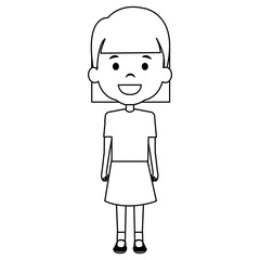 cute and little girl vector illustration design