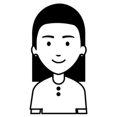 young and casual woman character vector illustration design