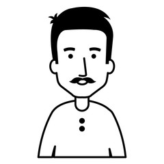 cute grandfather avatar character vector illustration design