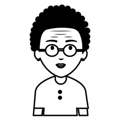 cute grandmother avatar character vector illustration design