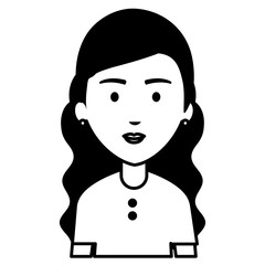 young and casual woman character vector illustration design