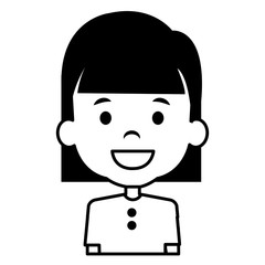 cute and little girl vector illustration design