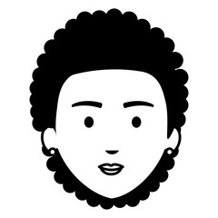 young head woman character vector illustration design