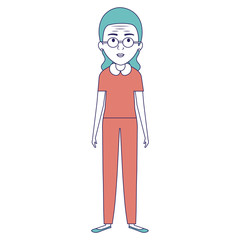 cute grandmother avatar character vector illustration design