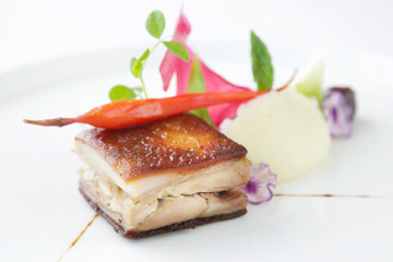 Exquisite dish, creative restaurant meal concept, haute couture food