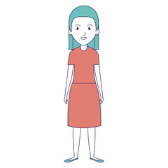 young and casual woman character vector illustration design