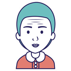 cute grandmother avatar character vector illustration design