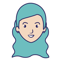young head woman character vector illustration design