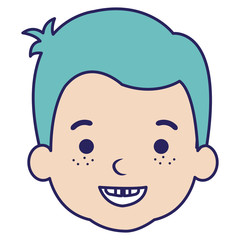 cute and little boy head vector illustration design