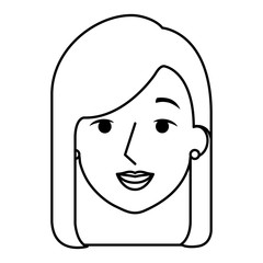 young head woman character vector illustration design