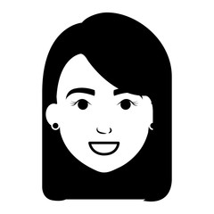 young head woman character vector illustration design