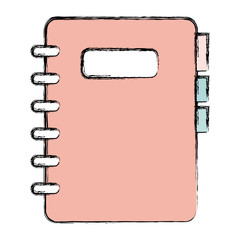 notebook with tabs icon vector illustration design