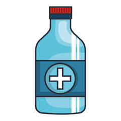 bottle drugs isolated icon vector illustration design