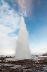 Full eruption of Strokkur geyser