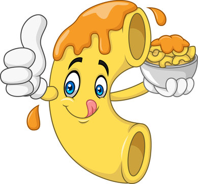 Macaroni and Cheese Cartoon Character